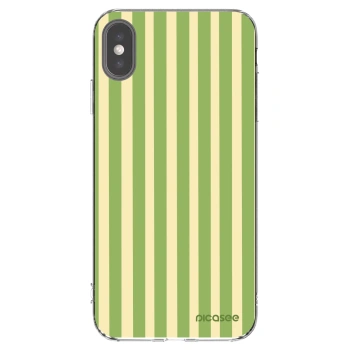 Picasee διαφανής θήκη σιλικόνης Apple iPhone XS Max - Lines Matcha