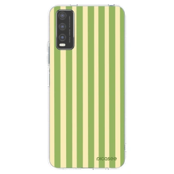 Picasee διαφανής θήκη σιλικόνης Vivo Y20s - Lines Matcha