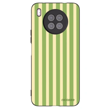 Picasee Μαύρη θήκη σιλικόνης για Huawei Nova 8i - Lines Matcha