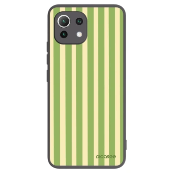 Picasee Μαύρη θήκη σιλικόνης για Xiaomi 11 Lite 5G NE - Lines Matcha