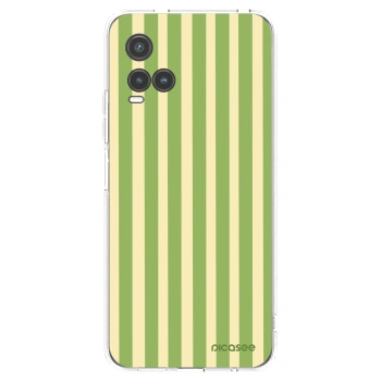 Picasee διαφανής θήκη σιλικόνης Vivo Y33s - Lines Matcha