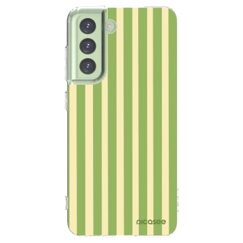 Picasee διαφανής θήκη σιλικόνης Samsung Galaxy S21 FE 5G - Lines Matcha