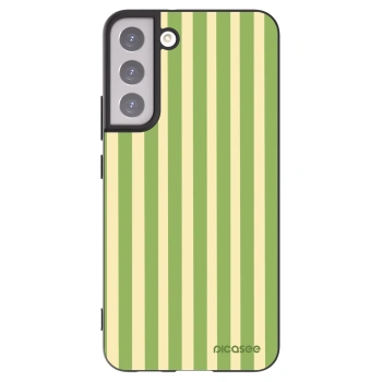 Picasee Μαύρη θήκη σιλικόνης για Samsung Galaxy S22+ 5G - Lines Matcha