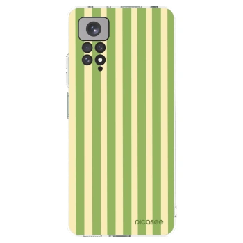 Picasee διαφανής θήκη σιλικόνης Xiaomi Redmi Note 11S 4G - Lines Matcha