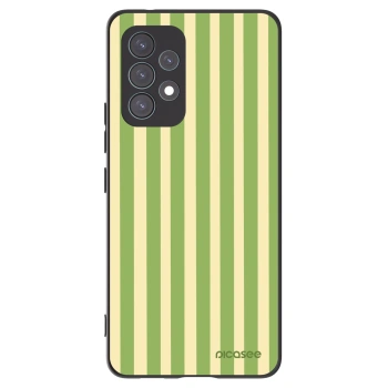 Picasee Μαύρη θήκη σιλικόνης για Samsung Galaxy A53 5G A536 - Lines Matcha