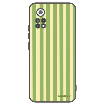 Picasee Μαύρη θήκη σιλικόνης για Xiaomi Poco X4 Pro 5G - Lines Matcha