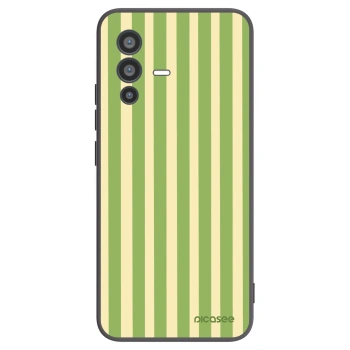 Picasee Μαύρη θήκη σιλικόνης για Vivo V23 5G - Lines Matcha