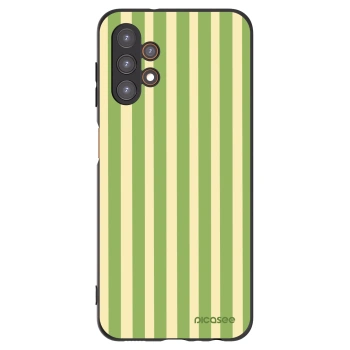 Picasee Μαύρη θήκη σιλικόνης για Samsung Galaxy A13 4G A135 - Lines Matcha