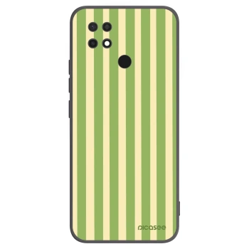 Picasee Μαύρη θήκη σιλικόνης για Xiaomi Redmi 10C - Lines Matcha