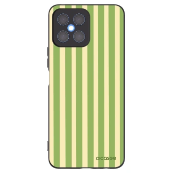 Picasee Μαύρη θήκη σιλικόνης για Honor X8 4G - Lines Matcha