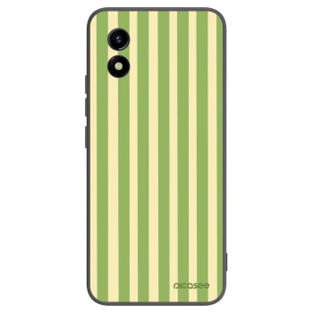 Picasee Μαύρη θήκη σιλικόνης για Vivo Y01 - Lines Matcha