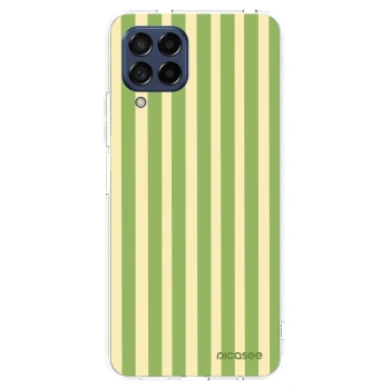 Picasee διαφανής θήκη σιλικόνης Samsung Galaxy M53 5G - Lines Matcha