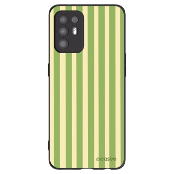 Picasee Μαύρη θήκη σιλικόνης για OPPO A94 5G - Lines Matcha