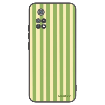 Picasee Μαύρη θήκη σιλικόνης για Xiaomi Poco M4 Pro - Lines Matcha