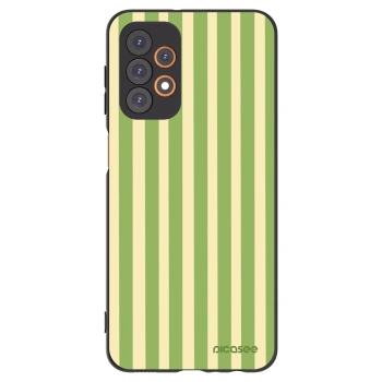 Picasee Μαύρη θήκη σιλικόνης για Samsung Galaxy A23 A235F 4G - Lines Matcha