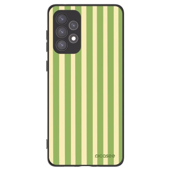Picasee Μαύρη θήκη σιλικόνης για Samsung Galaxy A73 5G - Lines Matcha