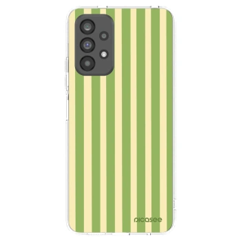 Picasee διαφανής θήκη σιλικόνης Samsung Galaxy A73 5G - Lines Matcha