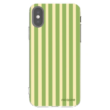 Picasee διαφανής θήκη σιλικόνης Apple iPhone X/XS - Lines Matcha