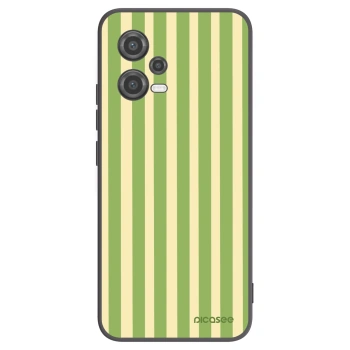 Picasee Μαύρη θήκη σιλικόνης για Xiaomi Poco X5 - Lines Matcha