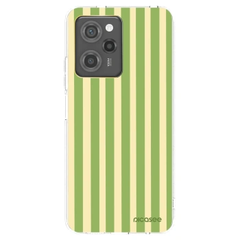 Picasee Μαύρη θήκη σιλικόνης για Xiaomi Poco X5 Pro - Lines Matcha