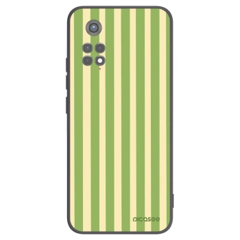Picasee Μαύρη θήκη σιλικόνης για Xiaomi Redmi Note 11S 5G - Lines Matcha