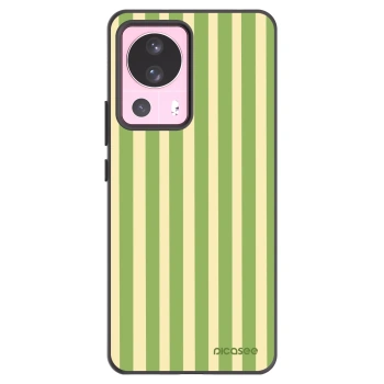 Picasee Μαύρη θήκη σιλικόνης για Xiaomi 13 Lite - Lines Matcha