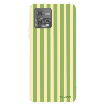 Picasee διαφανής θήκη σιλικόνης Motorola Moto G72 - Lines Matcha