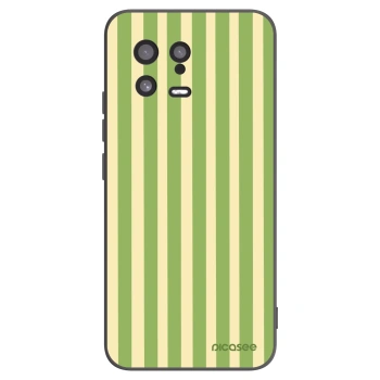 Picasee Μαύρη θήκη σιλικόνης για Xiaomi 13 - Lines Matcha