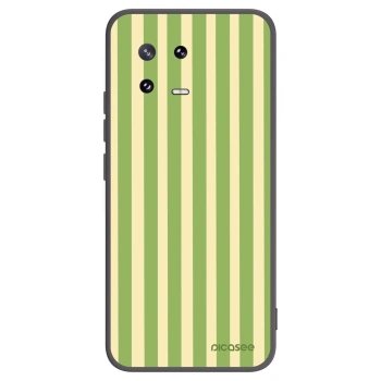 Picasee Μαύρη θήκη σιλικόνης για Xiaomi 13 Pro - Lines Matcha