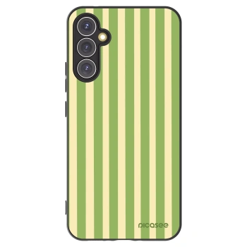 Picasee Μαύρη θήκη σιλικόνης για Samsung Galaxy A34 5G A346B - Lines Matcha