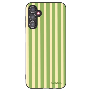 Picasee Μαύρη θήκη σιλικόνης για Samsung Galaxy A14 4G A145R - Lines Matcha