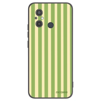 Picasee Μαύρη θήκη σιλικόνης για Xiaomi Redmi 12C - Lines Matcha