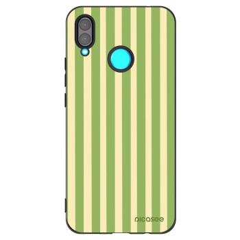 Picasee Μαύρη θήκη σιλικόνης για Huawei Nova 3 - Lines Matcha