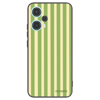 Picasee Μαύρη θήκη σιλικόνης για Xiaomi Poco F5 - Lines Matcha