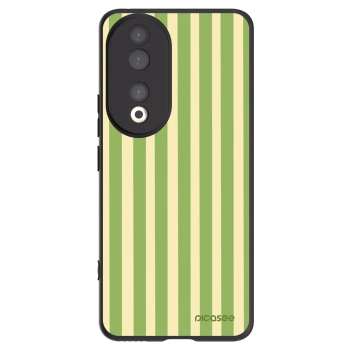 Picasee Μαύρη θήκη σιλικόνης για Honor 90 5G - Lines Matcha