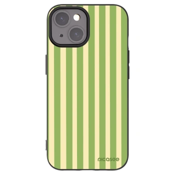 Picasee Μαύρη θήκη σιλικόνης για Apple iPhone 15 - Lines Matcha