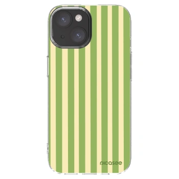 Picasee διαφανής θήκη σιλικόνης Apple iPhone 15 - Lines Matcha
