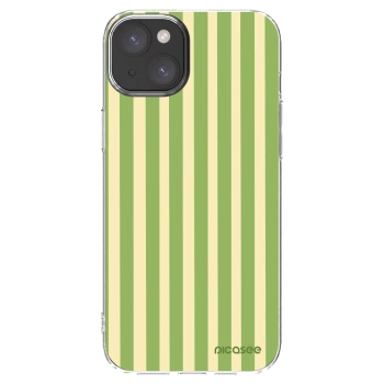 Picasee διαφανής θήκη σιλικόνης Apple iPhone 15 Plus - Lines Matcha