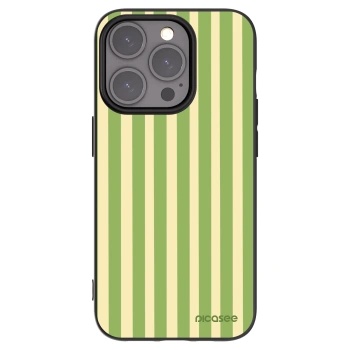 Picasee Μαύρη θήκη σιλικόνης για Apple iPhone 15 Pro - Lines Matcha