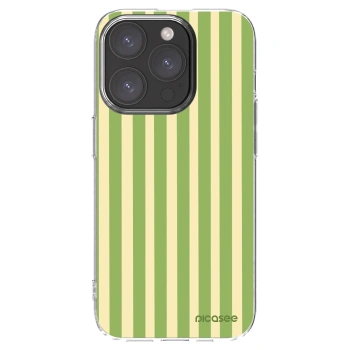 Picasee διαφανής θήκη σιλικόνης Apple iPhone 15 Pro - Lines Matcha