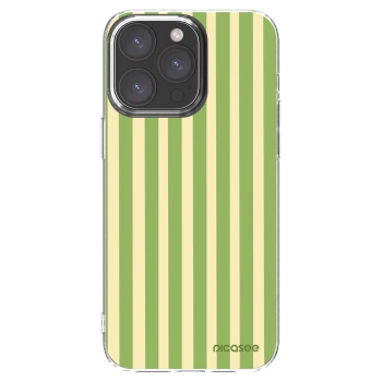 Picasee διαφανής θήκη σιλικόνης Apple iPhone 15 Pro Max - Lines Matcha