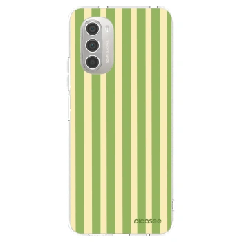 Picasee διαφανής θήκη σιλικόνης Motorola Moto G51 - Lines Matcha