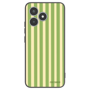 Picasee Μαύρη θήκη σιλικόνης για Realme C53 - Lines Matcha
