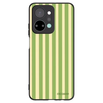 Picasee Μαύρη θήκη σιλικόνης για Honor X7a - Lines Matcha