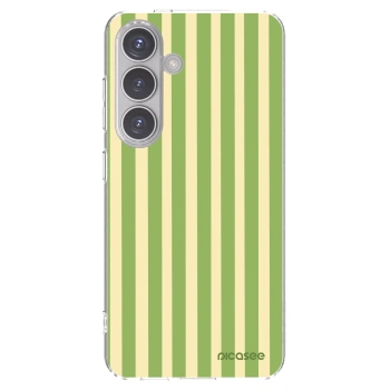 Picasee διαφανής θήκη σιλικόνης Samsung Galaxy S24 S921B 5G - Lines Matcha
