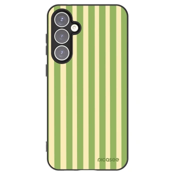 Picasee Μαύρη θήκη σιλικόνης για Samsung Galaxy S23 FE S711B - Lines Matcha
