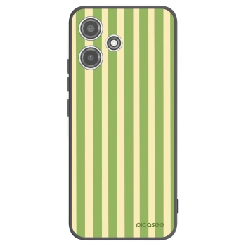 Picasee Μαύρη θήκη σιλικόνης για Xiaomi Redmi 12 5G - Lines Matcha