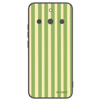 Picasee Μαύρη θήκη σιλικόνης για Realme 11 Pro+ - Lines Matcha