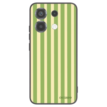 Picasee Μαύρη θήκη σιλικόνης για Xiaomi Poco X6 - Lines Matcha