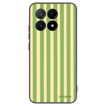 Picasee Μαύρη θήκη σιλικόνης για Xiaomi Poco X6 Pro - Lines Matcha